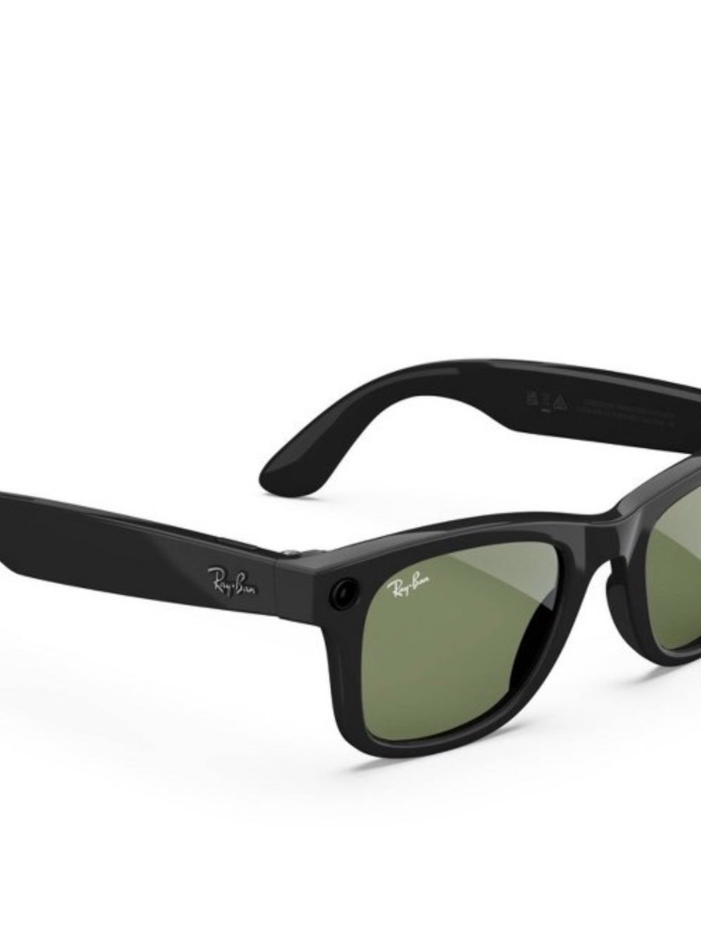 Ray-Ban Matte Black Frames with Green-Tinted Lenses - Picture 3 of 9